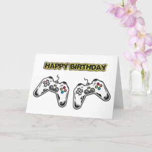 Verjaardagskaart voor gamecontrollers kaart
