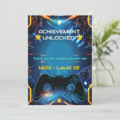 Verjaardagskaart voor gamer bedankt Editable (Staand voorkant)