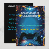 Verjaardagskaart voor gamer bedankt Editable (Voorkant / Achterkant)