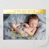 Verjaardagskaart voor geboorteaankondiging op maat folie feestdagenkaart (Voorkant)