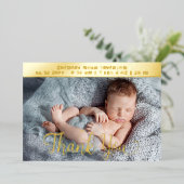 Verjaardagskaart voor geboorteaankondiging op maat folie feestdagenkaart (Staand Voorkant)