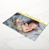 Verjaardagskaart voor geboorteaankondiging op maat folie feestdagenkaart (Gedraaid)