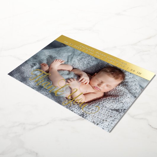 Verjaardagskaart voor geboorteaankondiging op maat folie feestdagenkaart (Gedraaid)