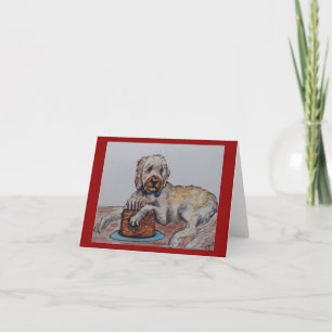 Verjaardagskaart voor Goldendoodle Bedankkaart