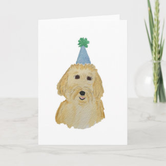 Verjaardagskaart voor Goldendoodle Kaart