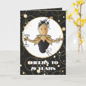 Verjaardagskaart voor haar 'elke leeftijd' dramati kaart (Gele Bloem)