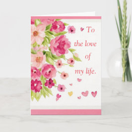 Verjaardagskaart voor haar, mijn liefde van mijn l feestdagen kaart