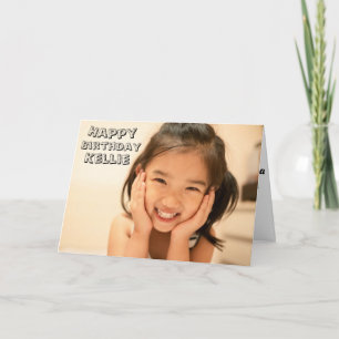 Verjaardagskaart voor haar mooie speciale foto kaart