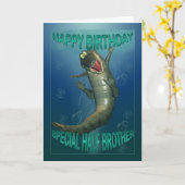 Verjaardagskaart voor halfbroer, snappy crock kaart (Gele Bloem)