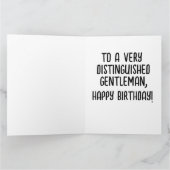 VERJAARDAGSKAART VOOR HEM MET VICTORIAANSE KAT KAART (Binnen)