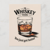 Verjaardagskaart voor hem met whiskey voor papa  briefkaart (Voorkant)