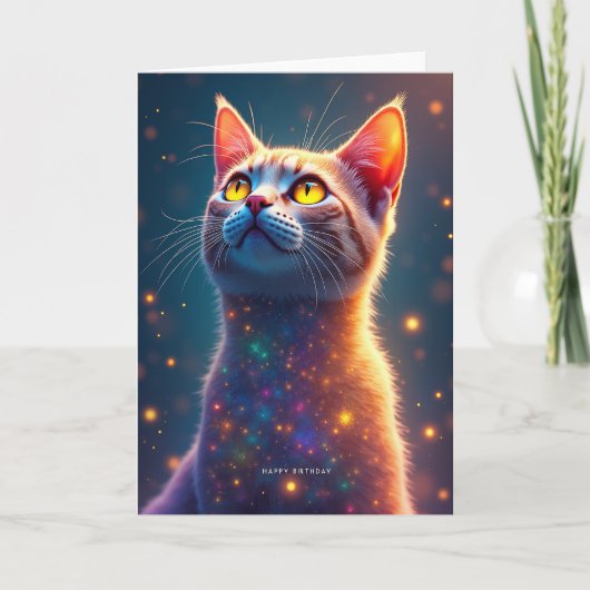 Verjaardagskaart voor Hemelse Kat Kaart (Voorkant)