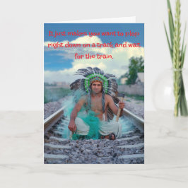 VERJAARDAGSKAART VOOR IEDEREEN OP HET SPOOR BEDANKKAART