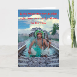 VERJAARDAGSKAART VOOR IEDEREEN OP HET SPOOR BEDANKKAART