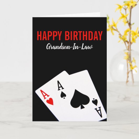 Verjaardagskaart voor je kleinzoon en schoonzoon m kaart (Gele Bloem)
