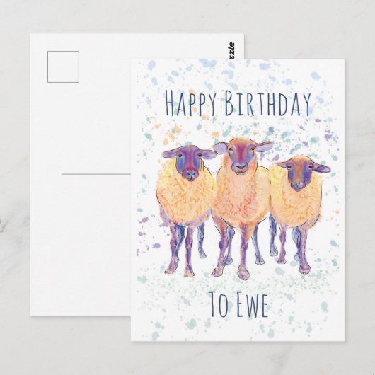 Verjaardagskaart voor jou briefkaart (Voorkant / Achterkant)