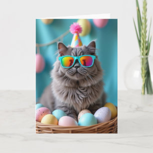 Verjaardagskaart voor Kattenfeest Kaart