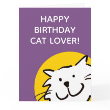 Verjaardagskaart voor kattenliefhebber