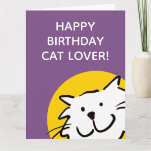 Verjaardagskaart voor kattenliefhebber kaart