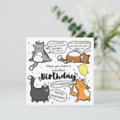 Verjaardagskaart voor kattenliefhebbers kaart (Staand voorkant)