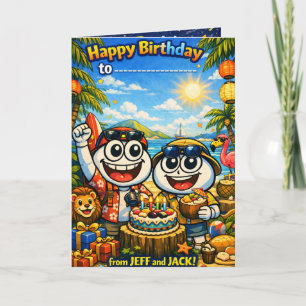 Verjaardagskaart voor kinderen Jeff & Jack – Leuke Kaart