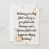 Verjaardagskaart voor kinderen  kaart (Achterkant)