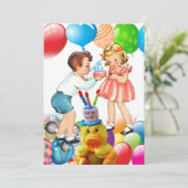 Verjaardagskaart voor kinderen  kaart (Staand voorkant)