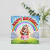 Verjaardagskaart voor kinderen kaart (Staand voorkant)