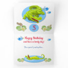 Verjaardagskaart voor kinderen met een lachende kr