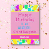 Verjaardagskaart voor kleindochter feestdagen kaart