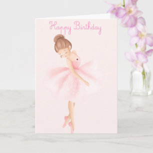 Verjaardagskaart voor kleine Ballerina Kaart