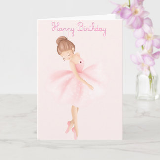 Verjaardagskaart voor kleine Ballerina Kaart