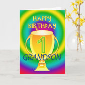 Verjaardagskaart voor kleinzoon nummer 1 kaart (Gele Bloem)