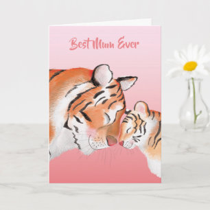 Verjaardagskaart voor mama met een lief moeder- en kaart