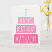 Verjaardagskaart voor Máthair Kaart (Gele Bloem)