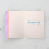 Verjaardagskaart voor meisjes bedankt (Binnen)