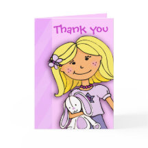 Verjaardagskaart voor meisjes bedankt voor komst