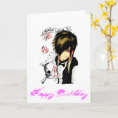 verjaardagskaart voor meisjes kaart (Gele Bloem)