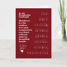 Verjaardagskaart voor mijn geweldige echtgenoot kaart