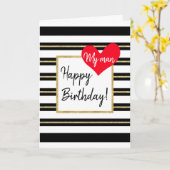 Verjaardagskaart voor mijn man kaart (Gele Bloem)