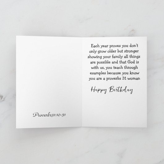 Verjaardagskaart voor Moeder Kaart (Binnen)