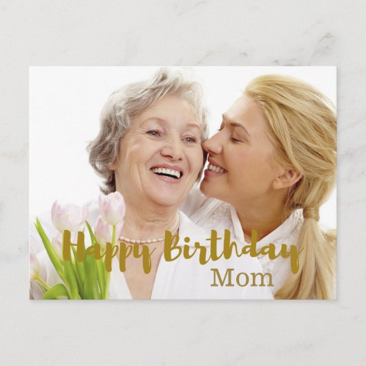 Verjaardagskaart voor Moeder met Foto Briefkaart (Voorkant)