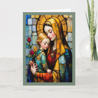 Verjaardagskaart voor moeder religieus kaart