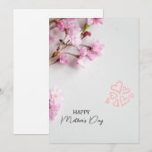 Verjaardagskaart voor Moederdag, Minimalistische M Feestdagenkaart (Voorkant / Achterkant)