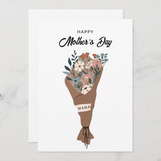 Verjaardagskaart voor Moederdag, Minimalistische M Feestdagenkaart (Voorkant / Achterkant)