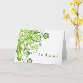 Verjaardagskaart voor moeders in groen kaart (Gele Bloem)