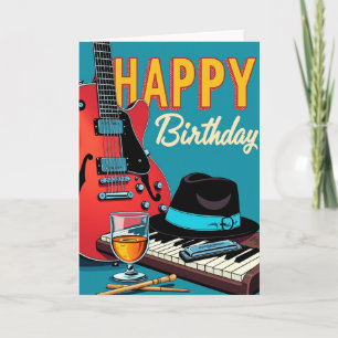 Verjaardagskaart voor Muziekinstrumenten Kaart