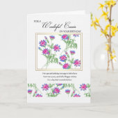 Verjaardagskaart voor neef - Bloemenverjaardagskaa Kaart (Gele Bloem)