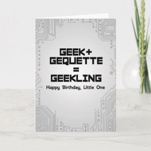 Verjaardagskaart voor nerds kaart