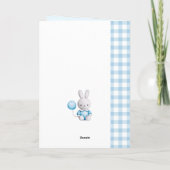 Verjaardagskaart voor nieuwe babyjongen kaart (Achterkant)